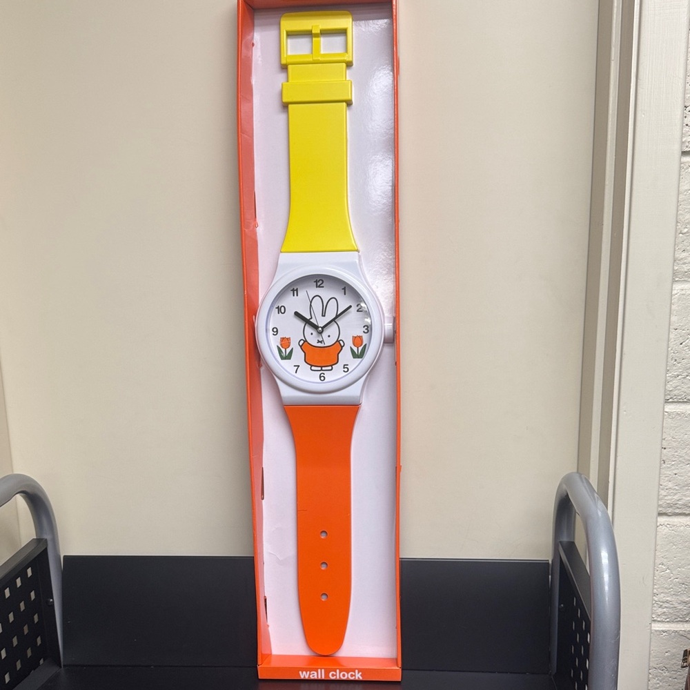 Miffy Yellow and Orange Wall Clock